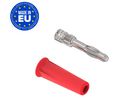 Banana Plug Insulated Unshrouded 4 mm Brass Nickel 30VAC 60VDC 36A Soldering Red